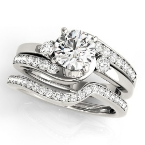 Engagement And Wedding Ring Sets Diamond Bridal Aida Designs Us Diamond Bridal Set Total Side Stones Weight 1 12 Ctw
