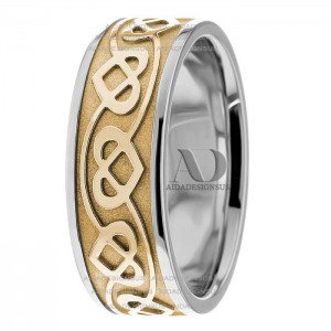 Bill Celtic Heart Wedding Rings 7.00mm