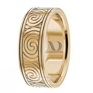 Jim Celtic Waves Wedding Ring 8.00mm