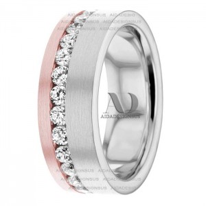 Rose & White Gold Diamond Ring