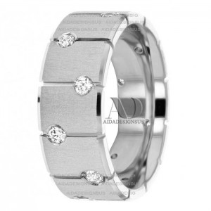 DW9AD020 White Gold Diamond Wedding Ring 