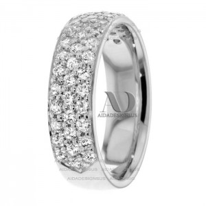 DW9AD022 White Gold Diamond Wedding Ring 