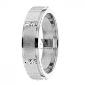 DW9AD032 White Gold Diamond Wedding Ring 