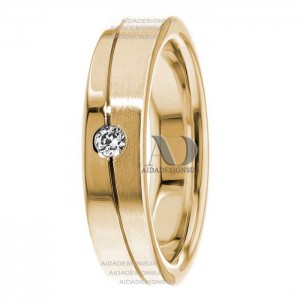 DW9AD152 Yellow Gold Diamond Wedding Bands