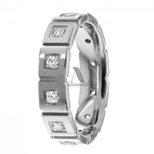 DW9AD154 White Gold Diamond Wedding Ring 