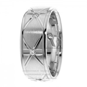 DW9AD157 White Gold Diamond Wedding Ring 