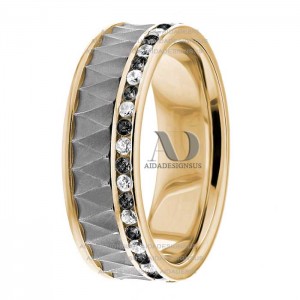 DW9AD158-BD Multi Tone Wedding Ring Diamond