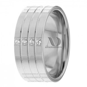 DW9AD163 White Gold Diamond Wedding Ring 