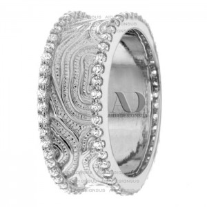 DW9AD166 White Gold Diamond Wedding Ring 