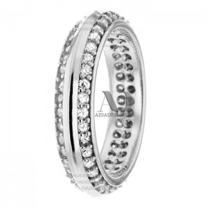 DW9AD168 White Gold Diamond Wedding Ring 