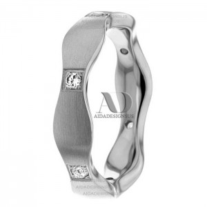 DW9AD177 White Gold Diamond Wedding Ring 