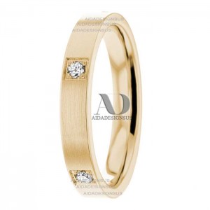 DW9AD182 Yellow Gold Diamond Wedding Bands