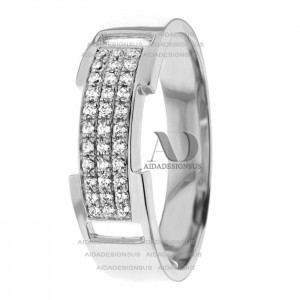 DW9AD185 White Gold Diamond Wedding Ring 