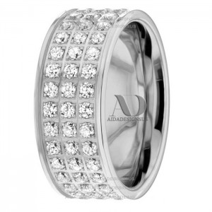 DW9AD190 White Gold Diamond Wedding Ring 