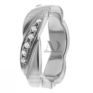 DW9AD201 White Gold Diamond Wedding Ring 