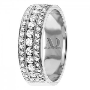DW9AD203 White Gold Diamond Wedding Ring 