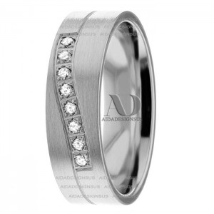 DW9AD212 White Gold Diamond Wedding Ring 