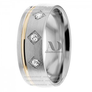 DW9AD216 Two Tone Diamond Ring