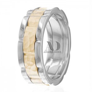 Ginger 8mm Wide Handmade Wedding Bands