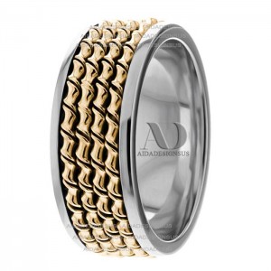 Essie 8.5mm Wide Handmade Wedding Bands