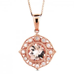 Morganite Rose Gold Pendant