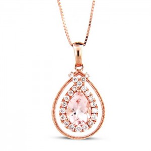 Morganite Rose Gold Pendant