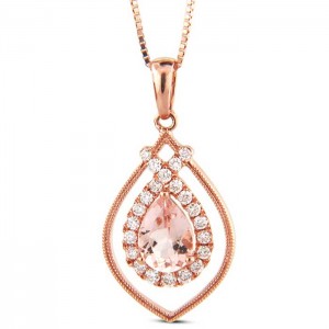 Morganite Rose Gold Pendant