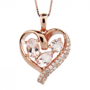 Morganite Rose Gold Pendant