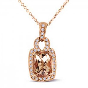 Morganite Rose Gold Pendant