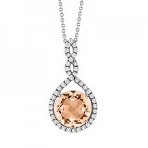 Morganite Rose Gold Pendant