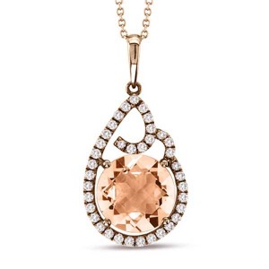 Morganite Rose Gold Pendant