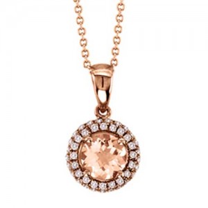 Morganite Rose Gold Pendant