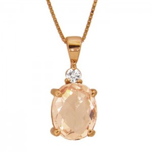 Morganite Rose Gold Pendant