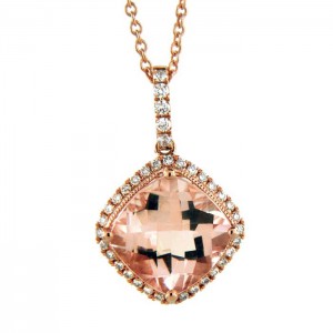 Morganite Rose Gold Pendant