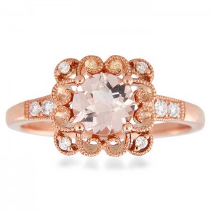 Morganite Rose Gold Ring