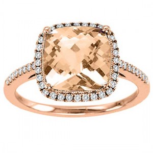 Morganite Rose Gold Ring