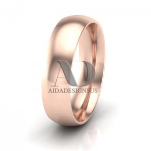 Traditional, Classic Solid Dome Wedding Ring 