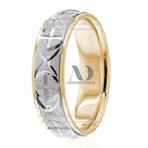 Two Tone Religious Wedding Ring