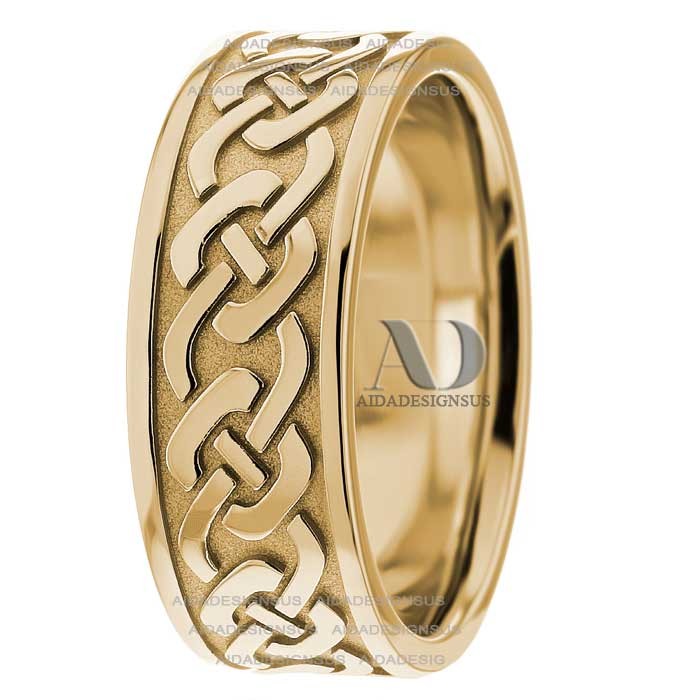 Regina Celtic Knot Wedding Rings 8.00mm