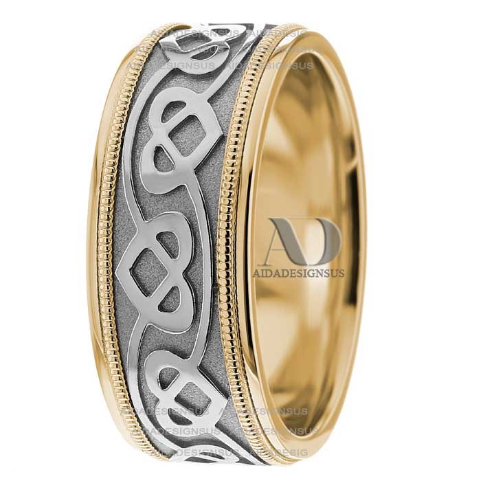 Erica Celtic Heart Wedding Bands 7.50mm