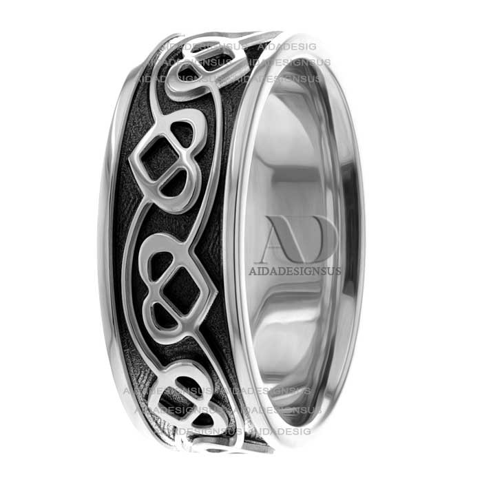Bernice Celtic Heart Wedding Rings 8.00mm