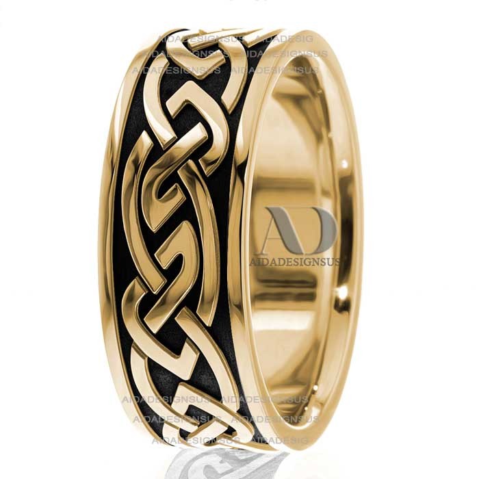 Rosemary Celtic Knot Wedding Rings 9.00mm