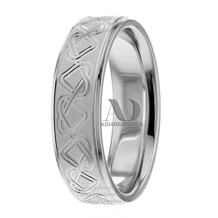 Derrick Celtic Heart Wedding Band 6.50mm