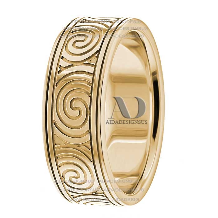 Jim Celtic Waves Wedding Ring 8.00mm