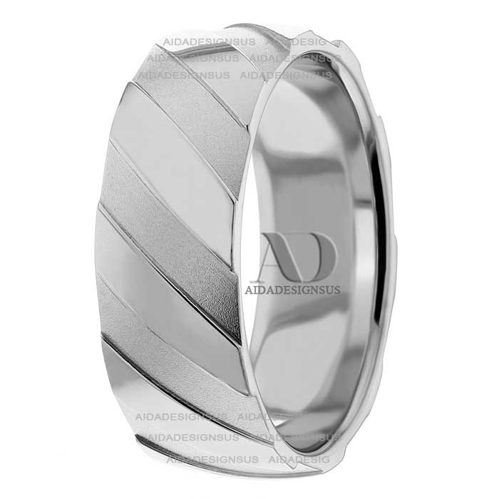 Rudy 8mm Wide Designer Wedding Ring