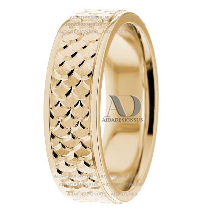 Paulette 7mm Wide Designer Wedding Ring