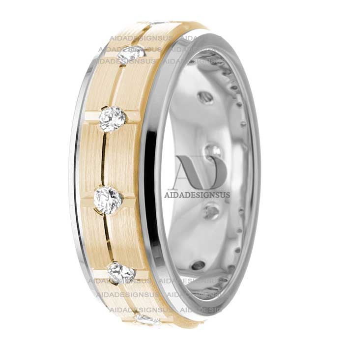 DW9AD026 Two Tone Diamond Ring
