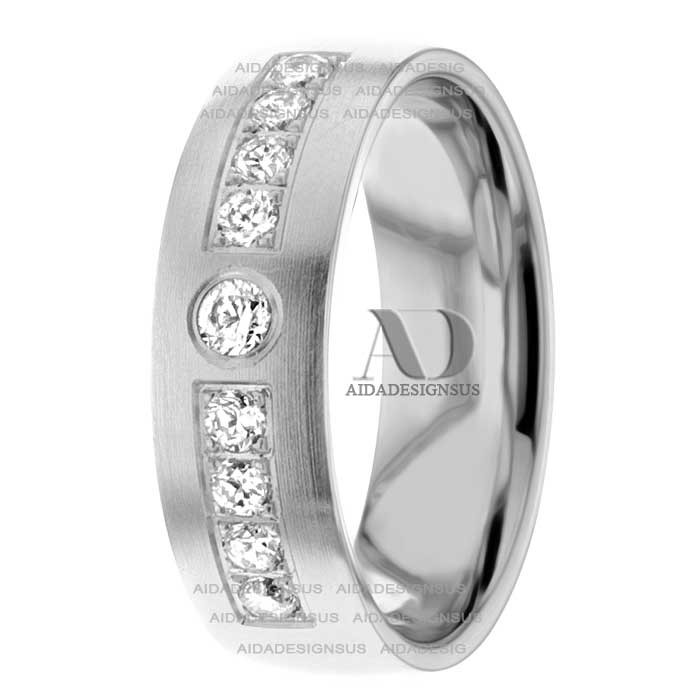 DW9AD173 White Gold Diamond Wedding Ring 