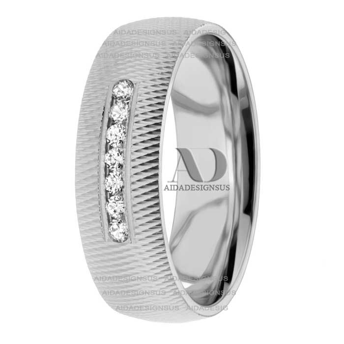 DW9AD181 White Gold Diamond Wedding Ring 