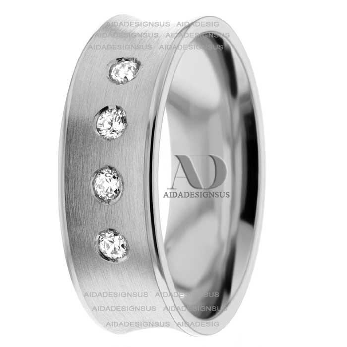DW9AD215 White Gold Diamond Wedding Ring 